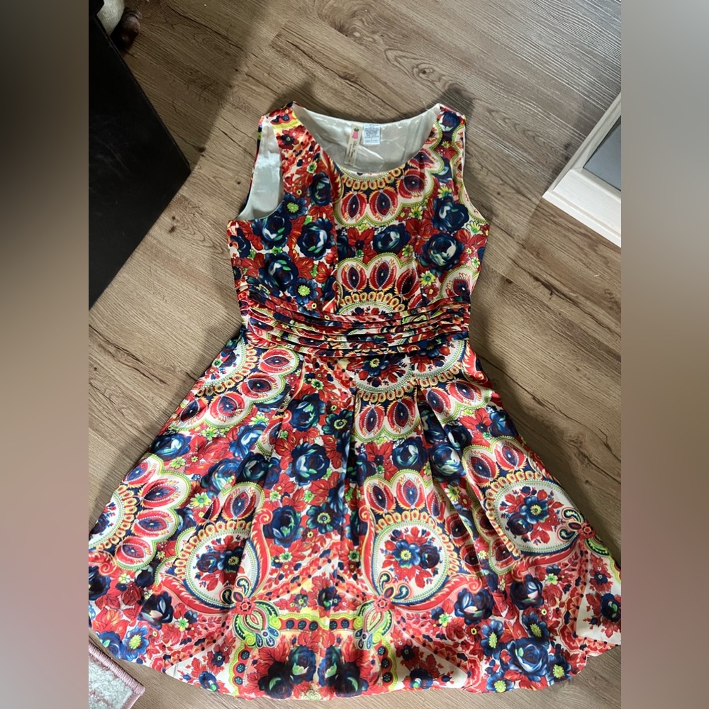 Alice Moon silk floral fit and flare